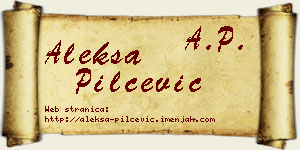 Aleksa Pilčević vizit kartica